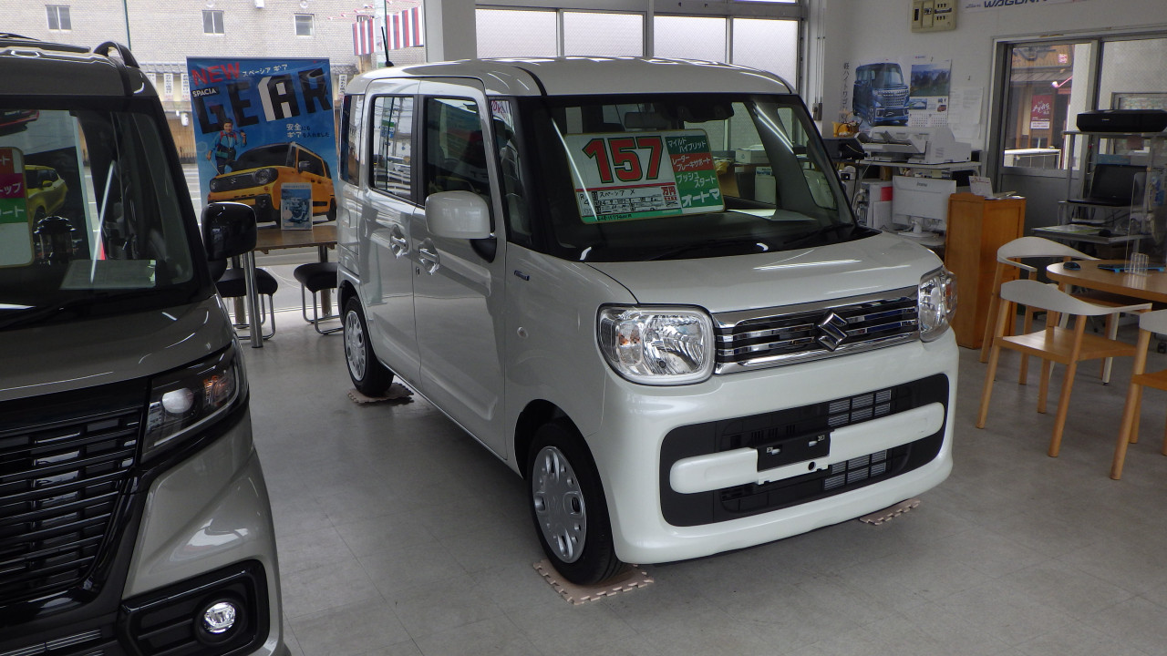 　売約済　スペーシア　X　CVT<br>令和4年10月登録　展示未使用車